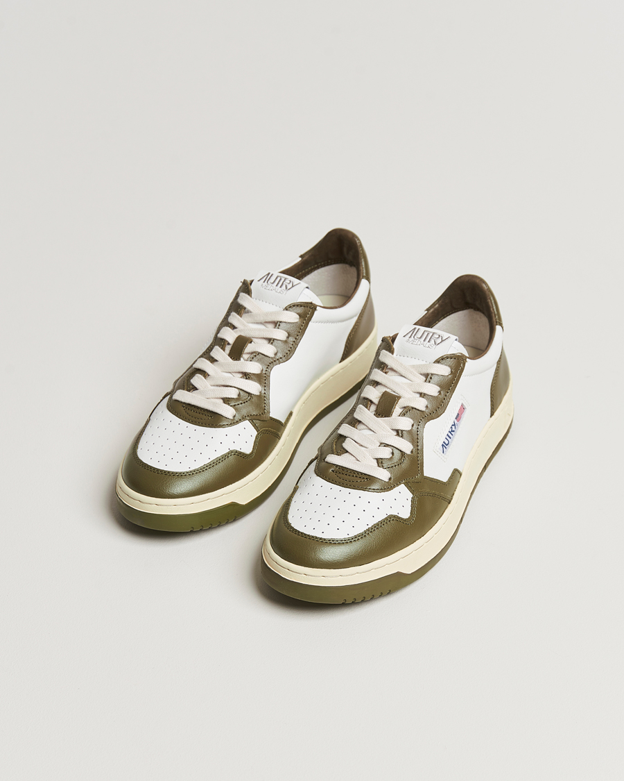 Herre | | Autry | Medalist Low Bicolor Leather Sneaker Military Olive