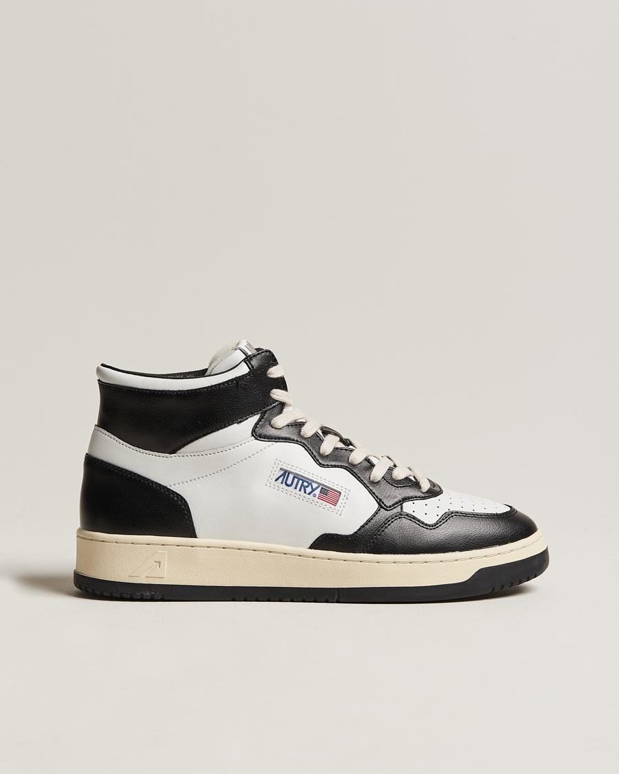 Herre | Autry Medalist Mid Bicolor Leather Sneaker Black | Autry | Medalist Mid Bicolor Leather Sneaker Black