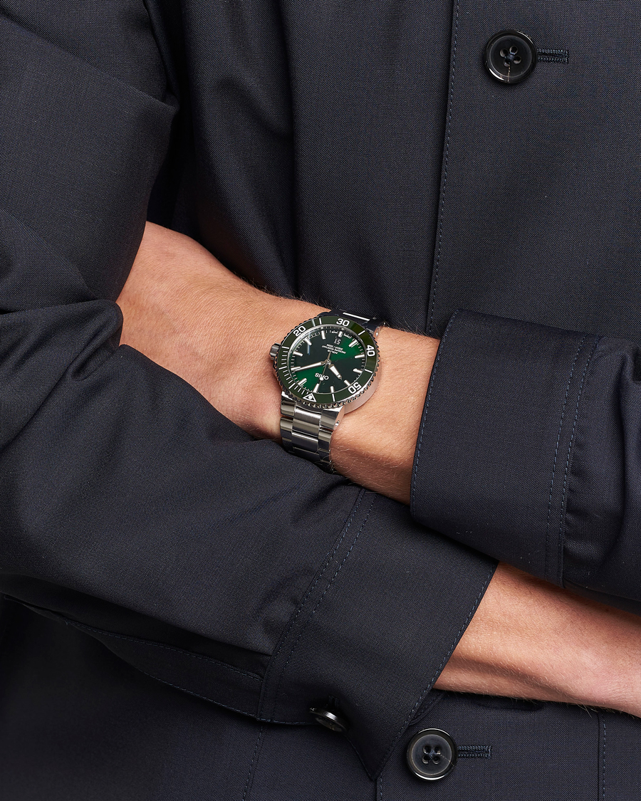 Men | Stainless steel strap | Oris | Aquis Date 41,5mm Green