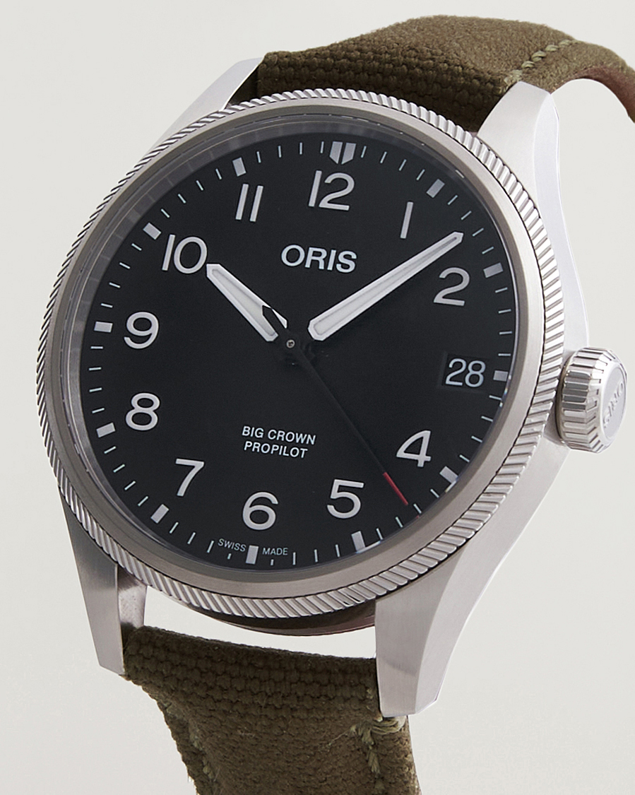 Herre | Oris Big Crown Propilot Date 41mm Leather Bracelet Black | Oris | Big Crown Propilot Date 41mm Leather Bracelet Black