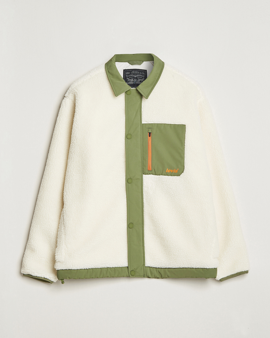 Herre | Gensere | Levi's | Buchanan Sherpa Jacket White/Green