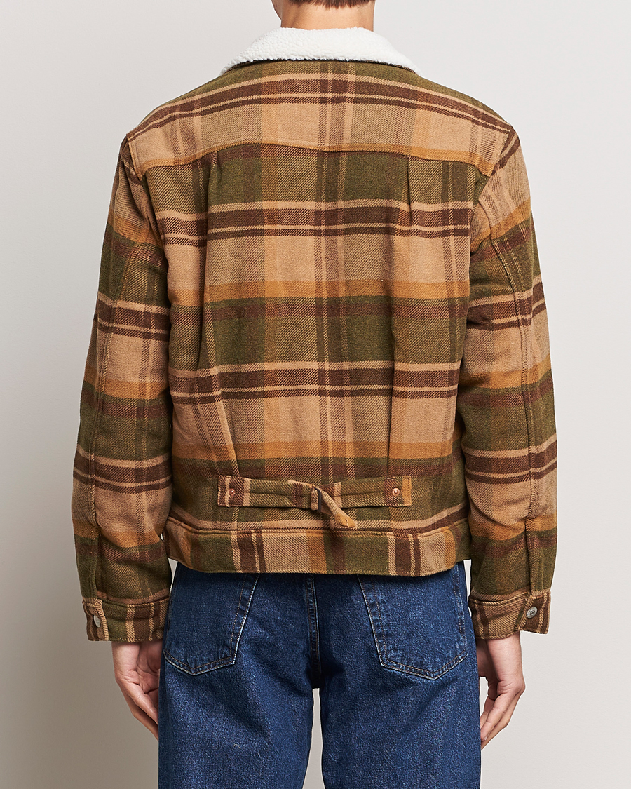 Herre | Jakker | Levi's | Type I Checked Sherpa Trucker Winter Moss