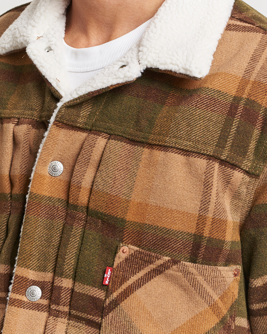 Herre | Jakker | Levi's | Type I Checked Sherpa Trucker Winter Moss