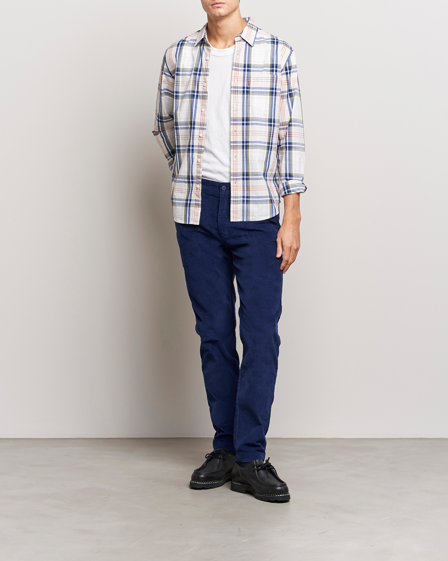 Herre | Bukser | Levi's | Garment Dyed Stretch Corduroy Chino Ocean Cavern