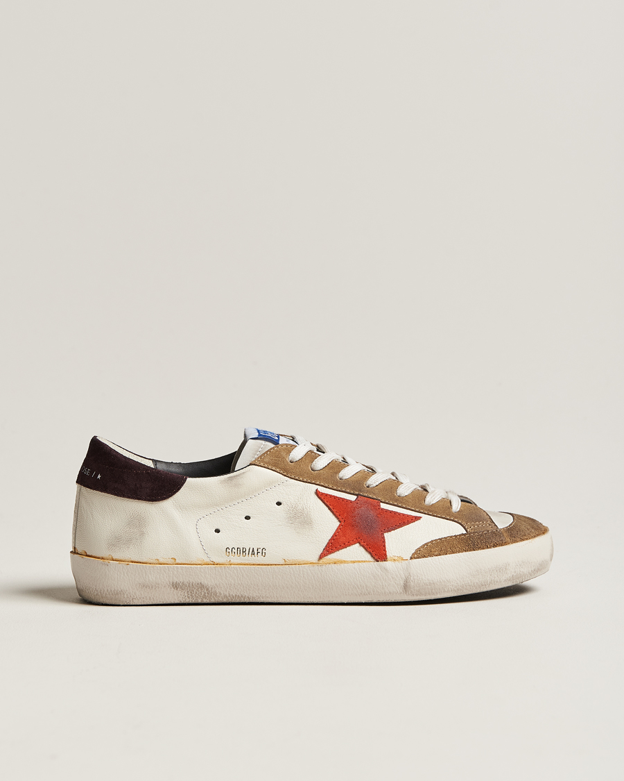 Herre | Golden Goose Deluxe Brand Super-Star Sneakers White/Brown | Golden Goose | Deluxe Brand Super-Star Sneakers White/Brown
