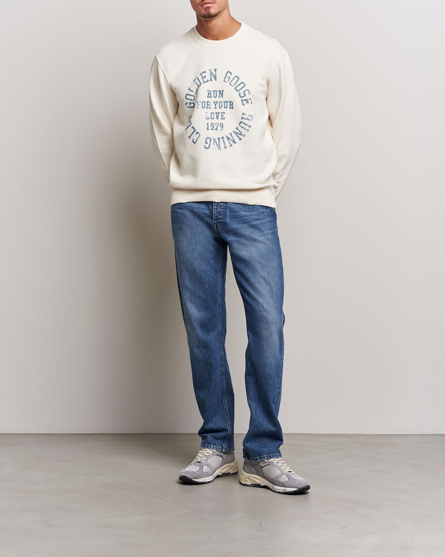 Herre | Gensere | Golden Goose Deluxe Brand | Running Club Sweatshirt Heritage White