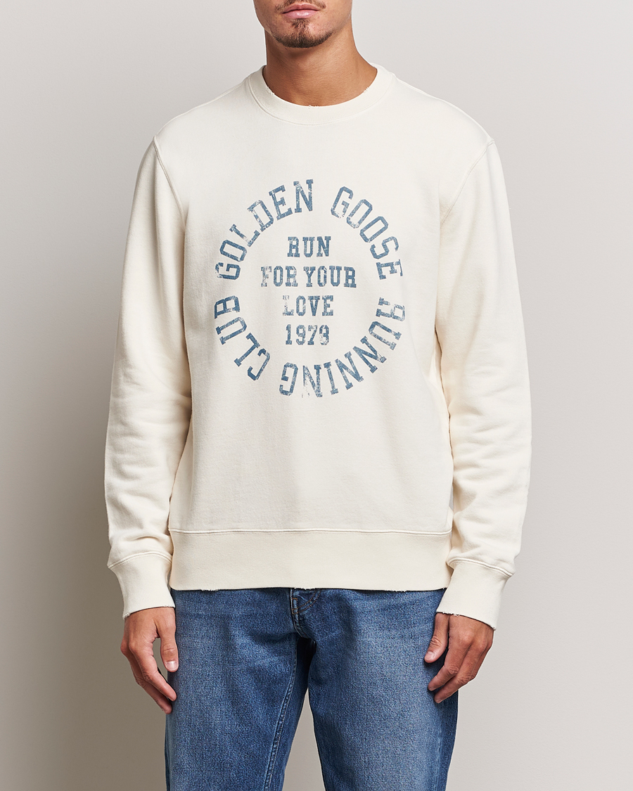 Herre | Gensere | Golden Goose | Deluxe Brand Running Club Sweatshirt Heritage White