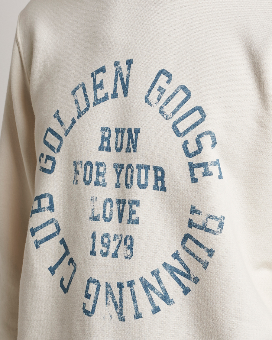 Herre | Gensere | Golden Goose Deluxe Brand | Running Club Sweatshirt Heritage White
