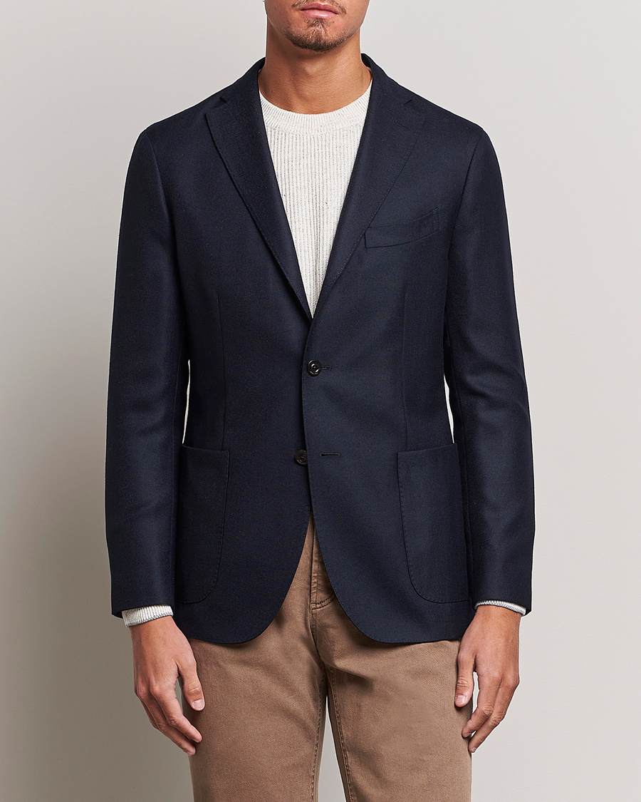Herre |  | Boglioli | K Jacket Wool Hopsack Blazer Navy