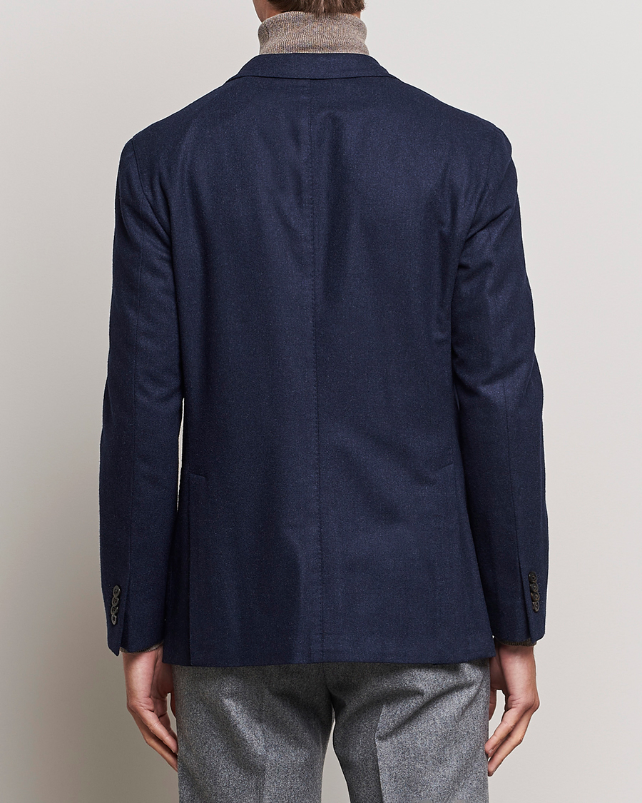 Herre | Dressjakker | Boglioli | K Jacket Washed Flannel Blazer Navy