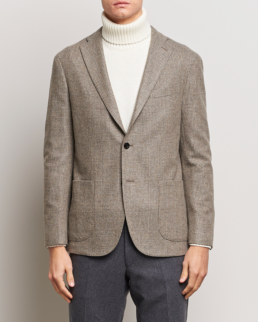 Herre | Dressjakker | Boglioli | K Jacket Prince Of Wales Check Blazer Light Beige