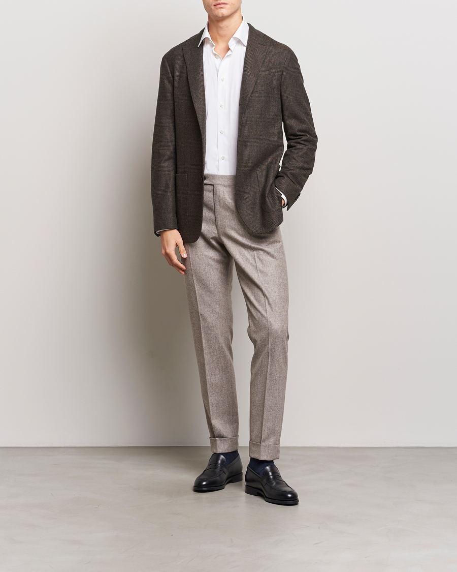 Herre | Dressjakker | Boglioli | K Jacket Prince Of Wales Blazer Dark Brown