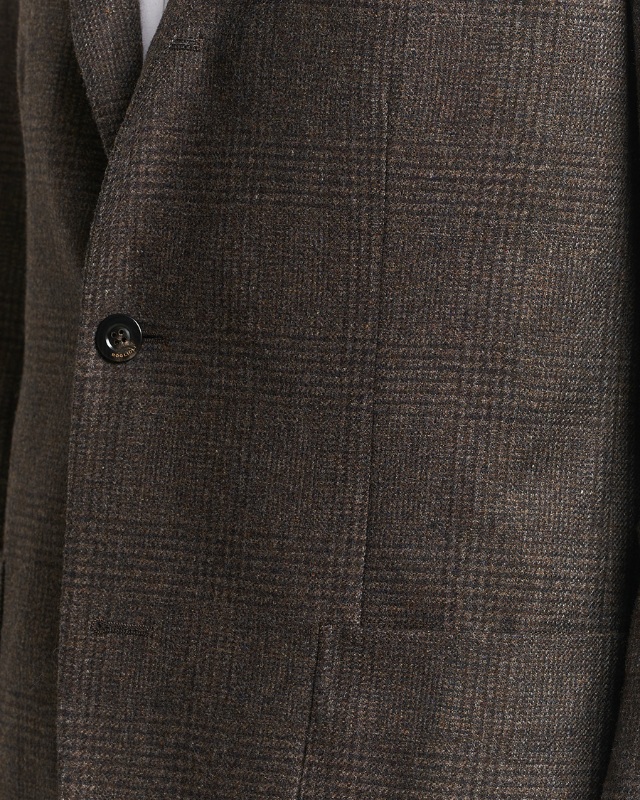 Herre | Dressjakker | Boglioli | K Jacket Prince Of Wales Blazer Dark Brown