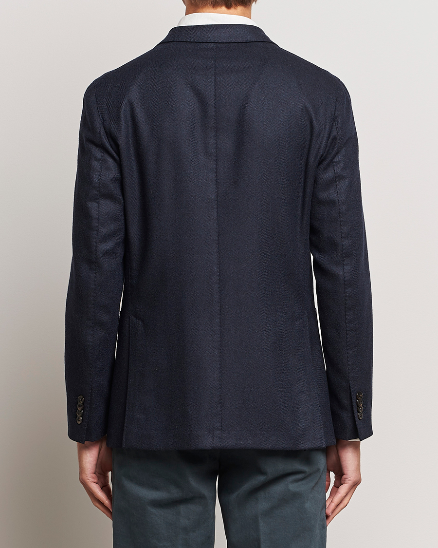 Herre | Dressjakker | Boglioli | K Jacket Dyed Flannel Check Blazer Navy