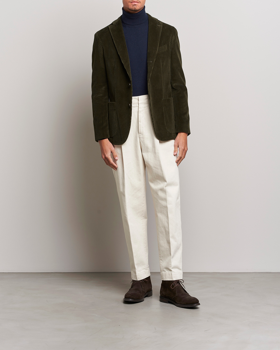 Herre | Dressjakker | Boglioli | K Jacket Corduroy Blazer Dark Green