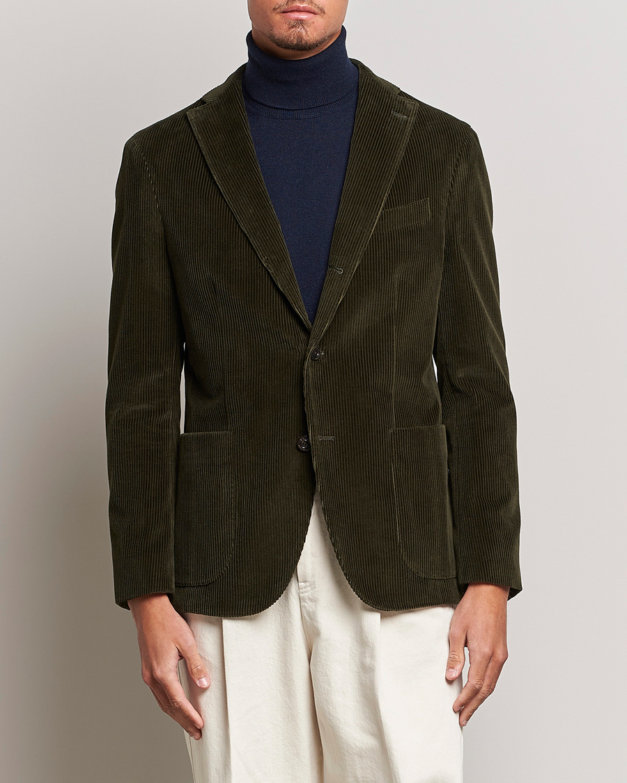 Herre | Dressjakker | Boglioli | K Jacket Corduroy Blazer Dark Green