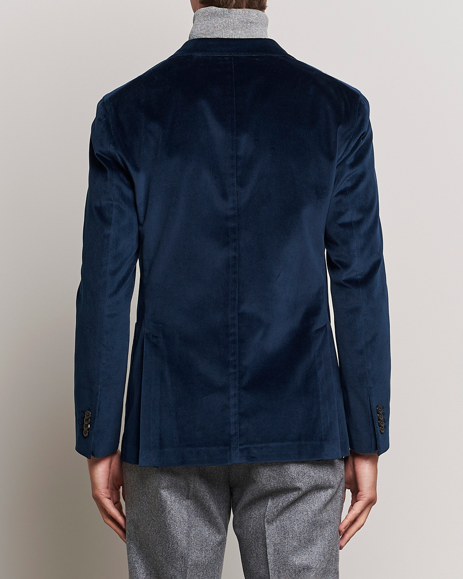 Herre | Dressjakker | Boglioli | K Jacket Peak Lapel Velvet Blazer Navy