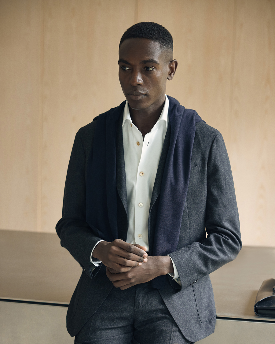 Herre | Dresser | Boglioli | K Jacket Light Flannel Suit Dark Grey