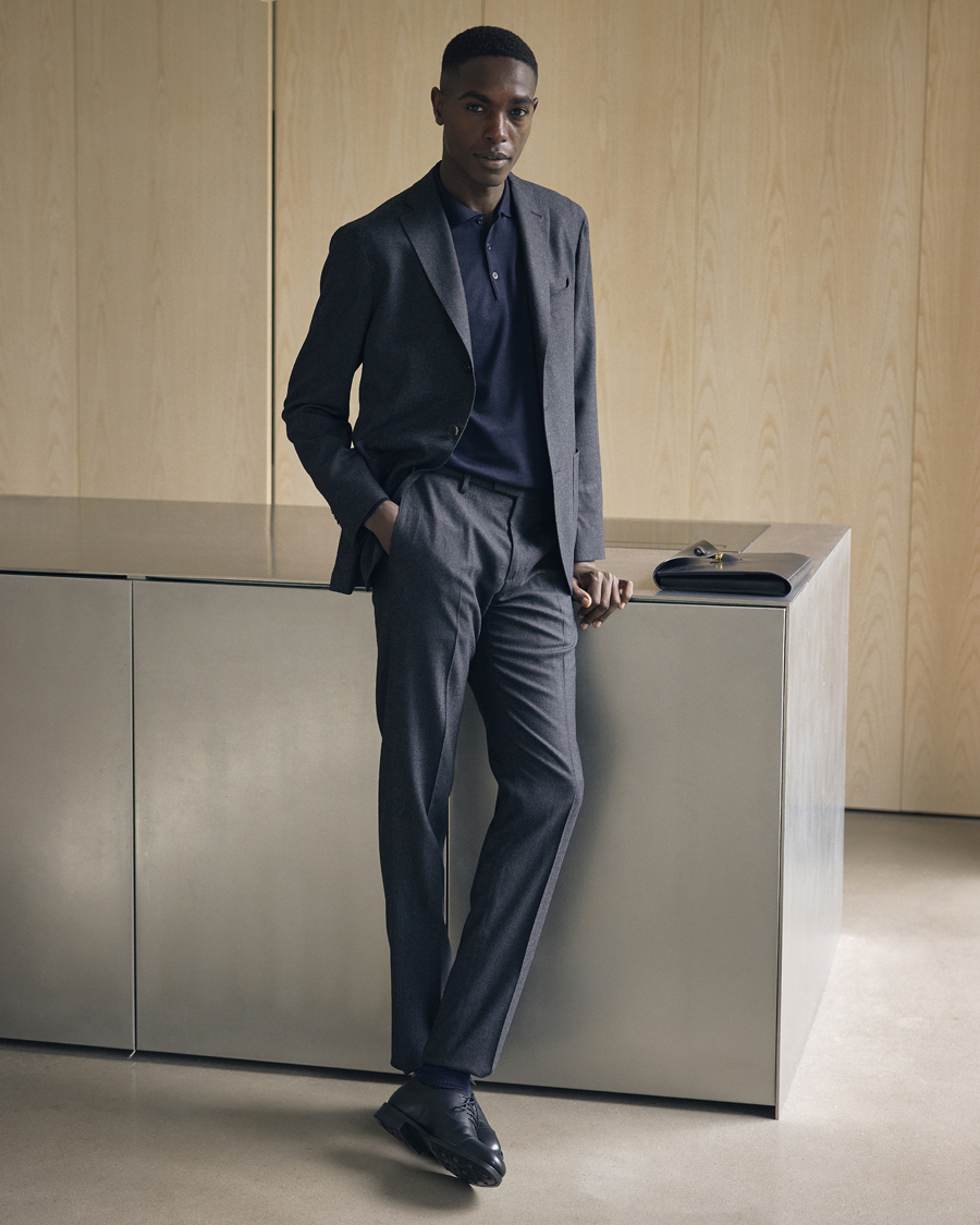 Herre | Dresser | Boglioli | K Jacket Light Flannel Suit Dark Grey