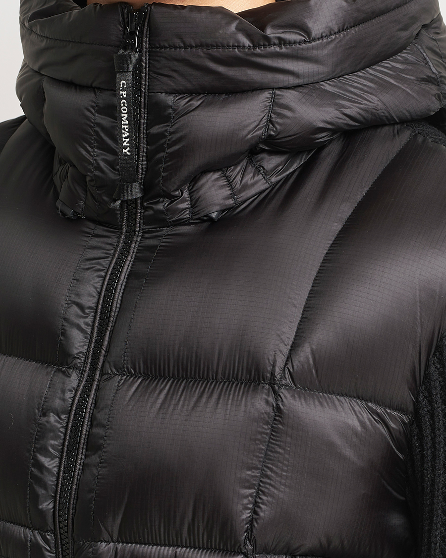 Herre | Jakker | C.P. Company | Merino Wool Padded Hybrid Hood Jacket Black