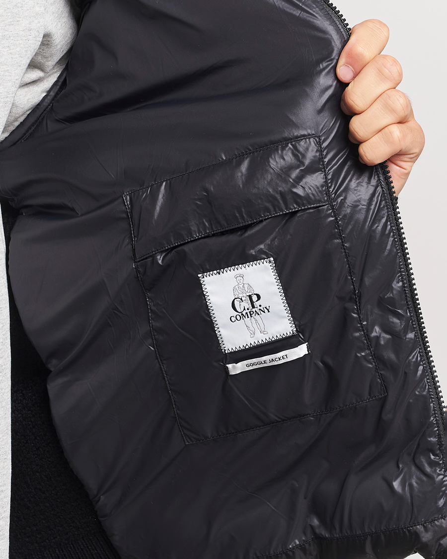 Herre | Jakker | C.P. Company | Merino Wool Padded Hybrid Hood Jacket Black