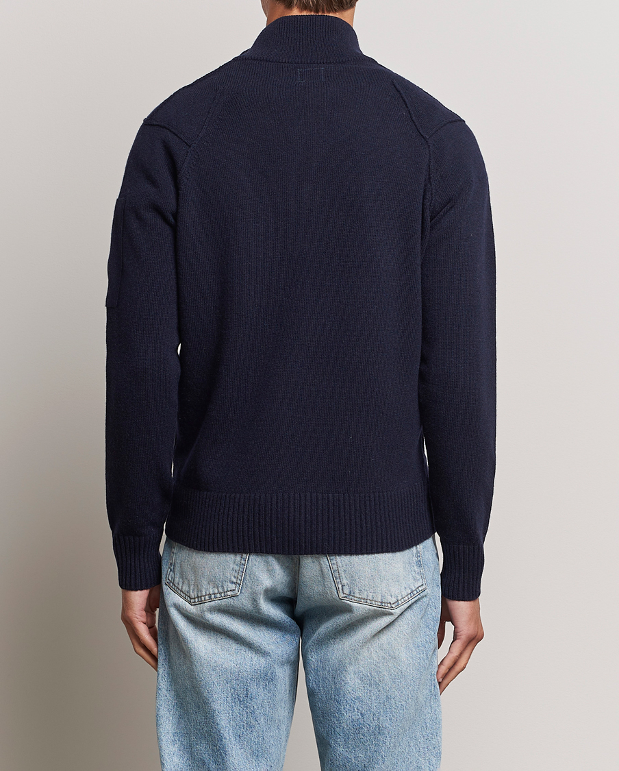 Herre | Gensere | C.P. Company | Lambswool Lens Half Zip Total Eclipse