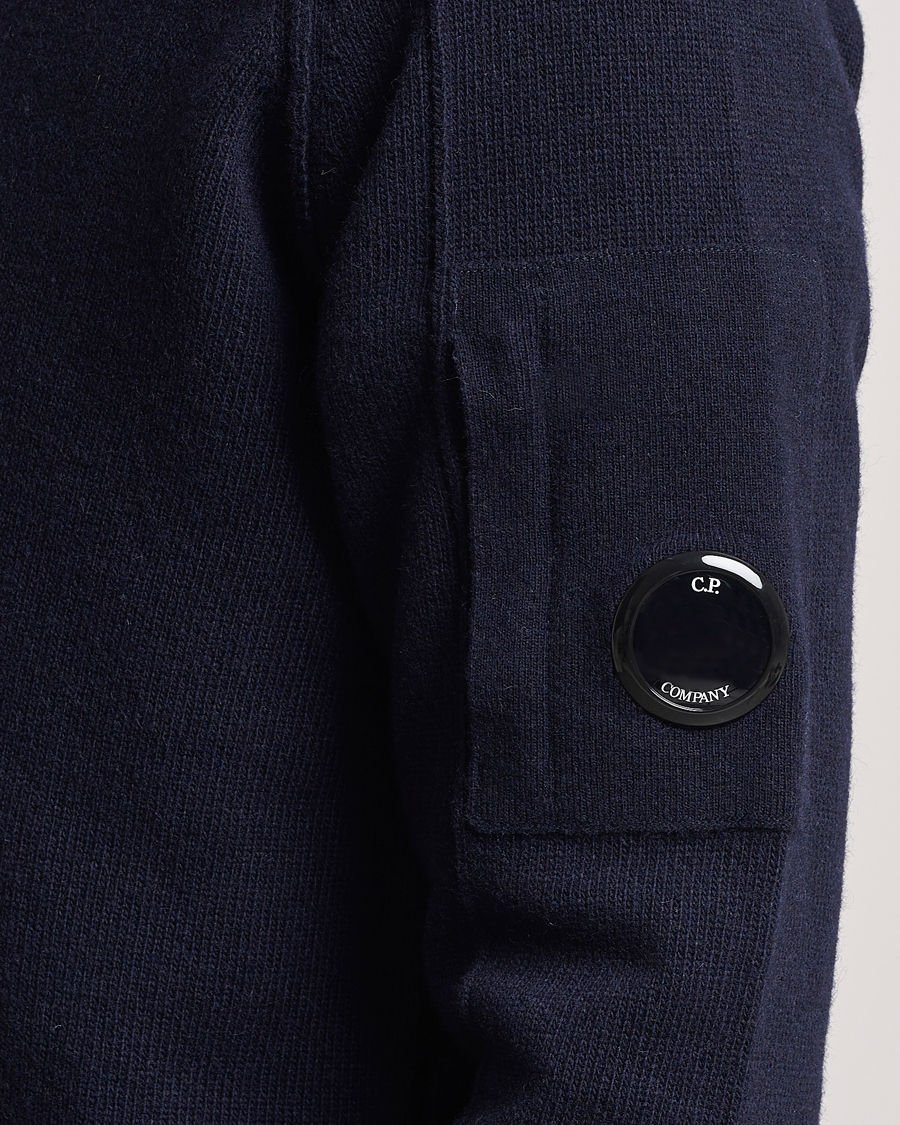 Herre | Gensere | C.P. Company | Lambswool Lens Half Zip Total Eclipse