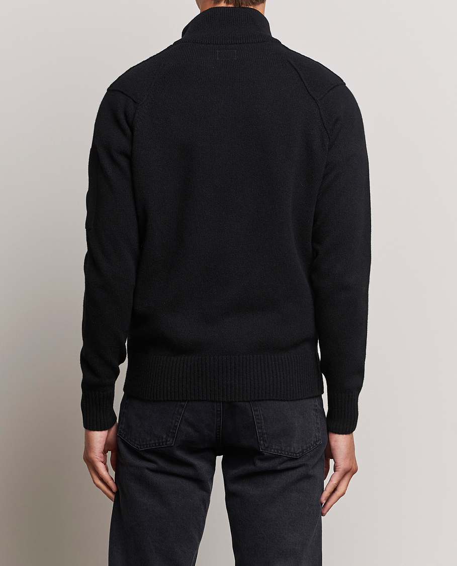 Herre | Gensere | C.P. Company | Lambswool Lens Half Zip Black