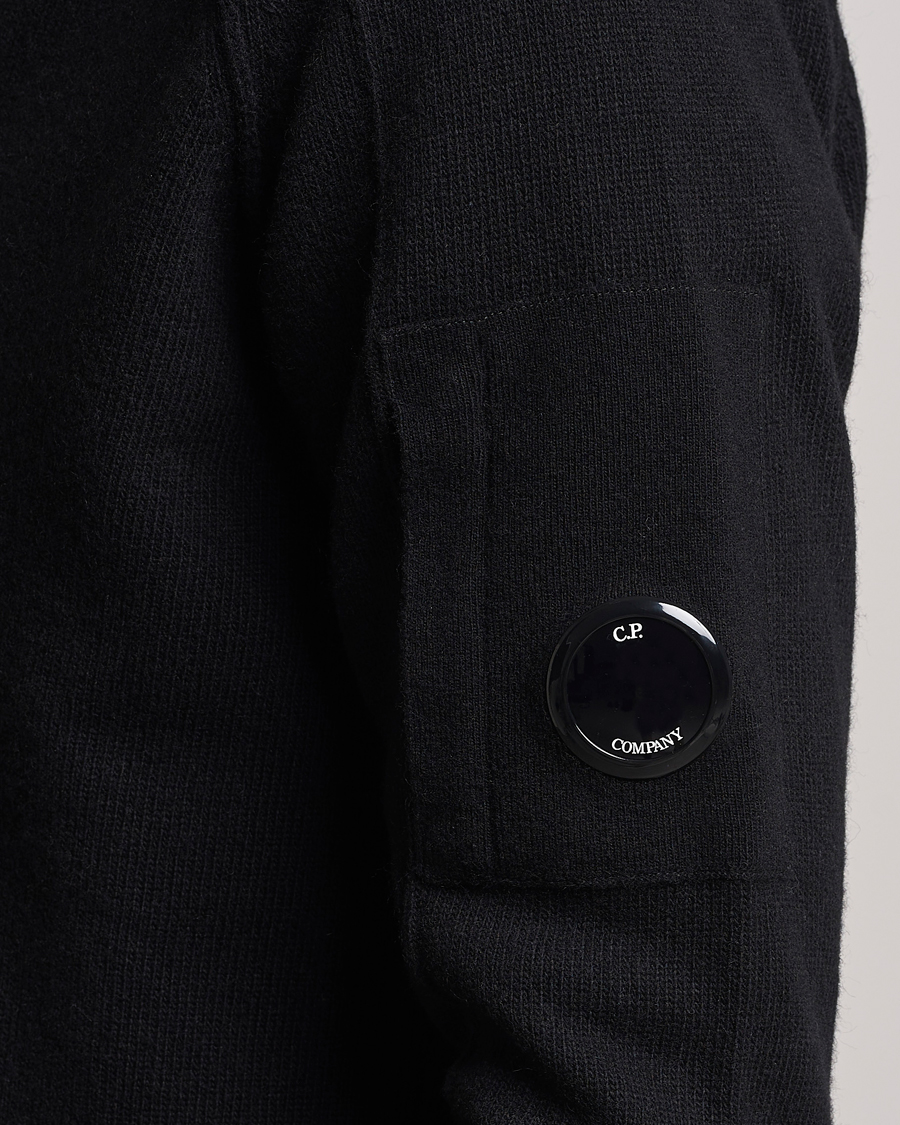 Herre | Gensere | C.P. Company | Lambswool Lens Half Zip Black