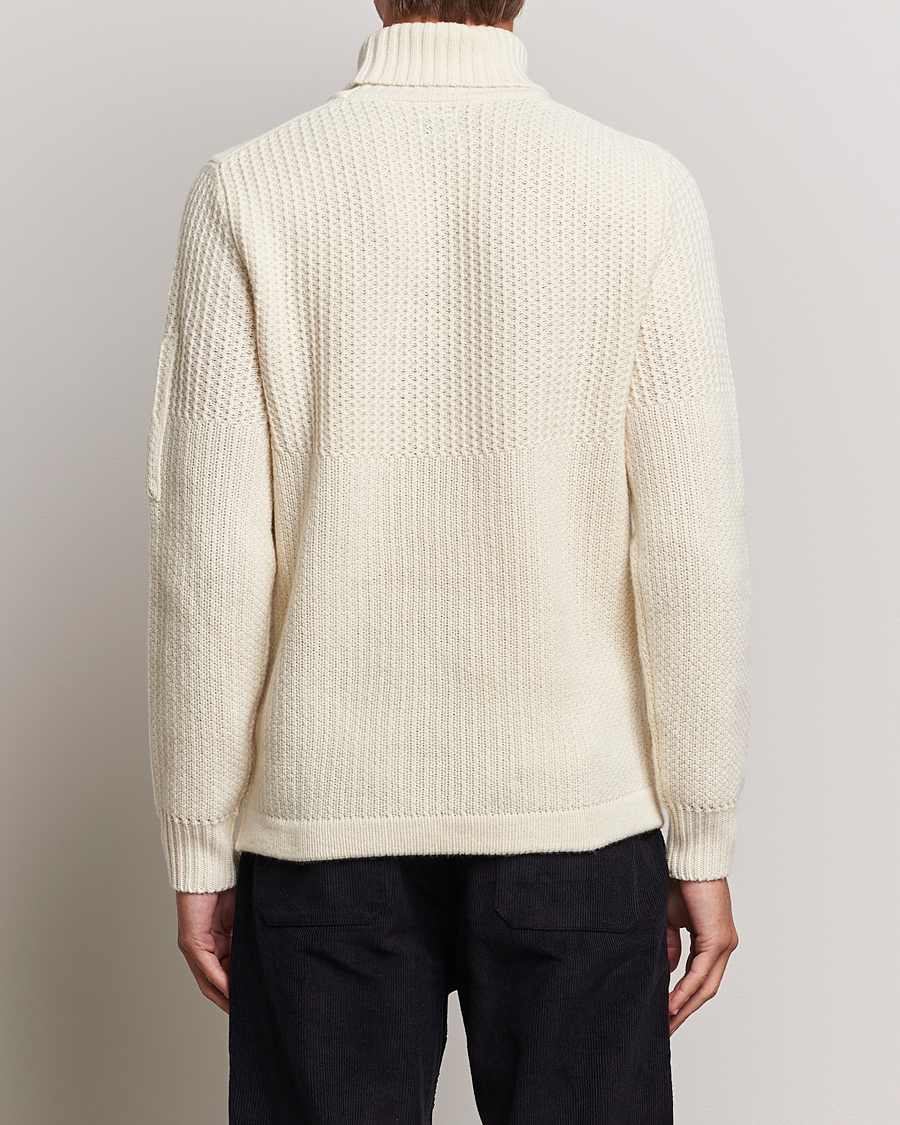 Herre | Gensere | C.P. Company | Heavy Knitted Lambswool Rollneck White
