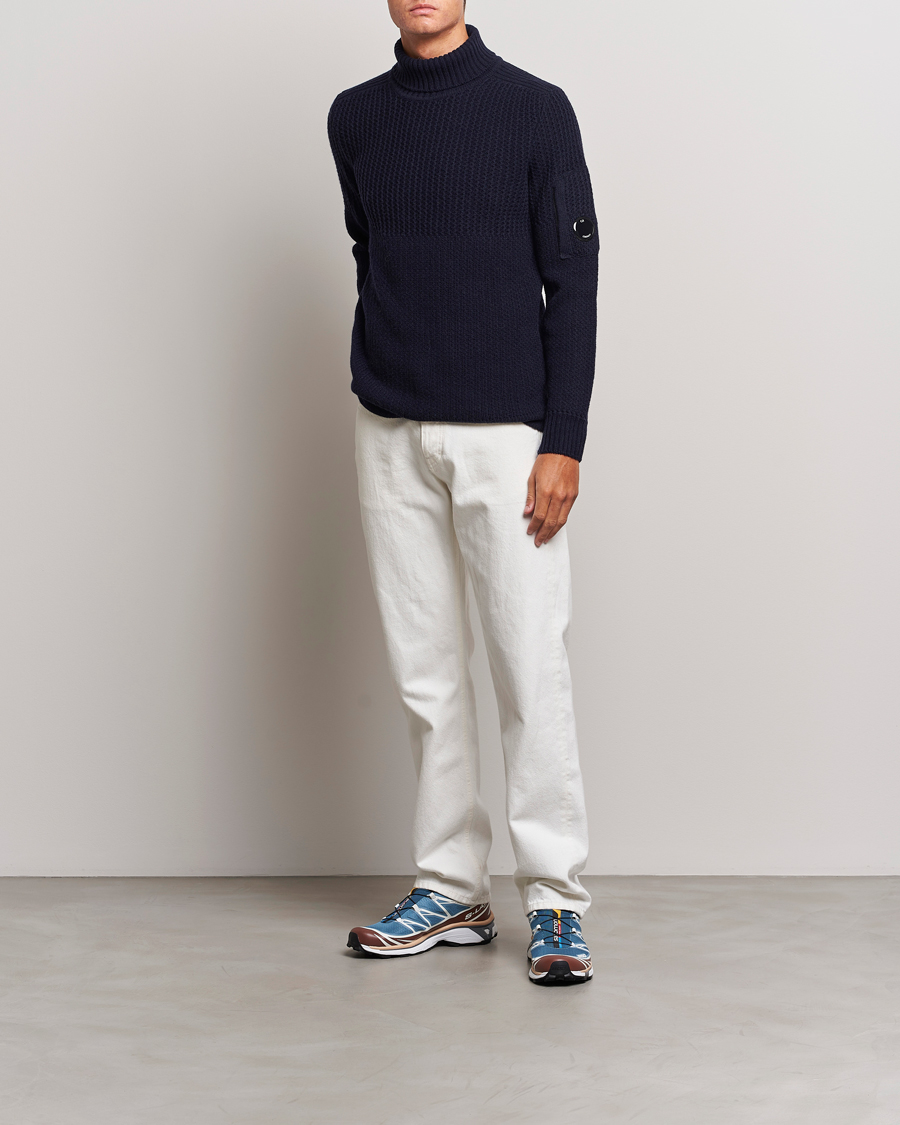 Herre | Gensere | C.P. Company | Heavy Knitted Lambswool Rollneck Total Eclipse