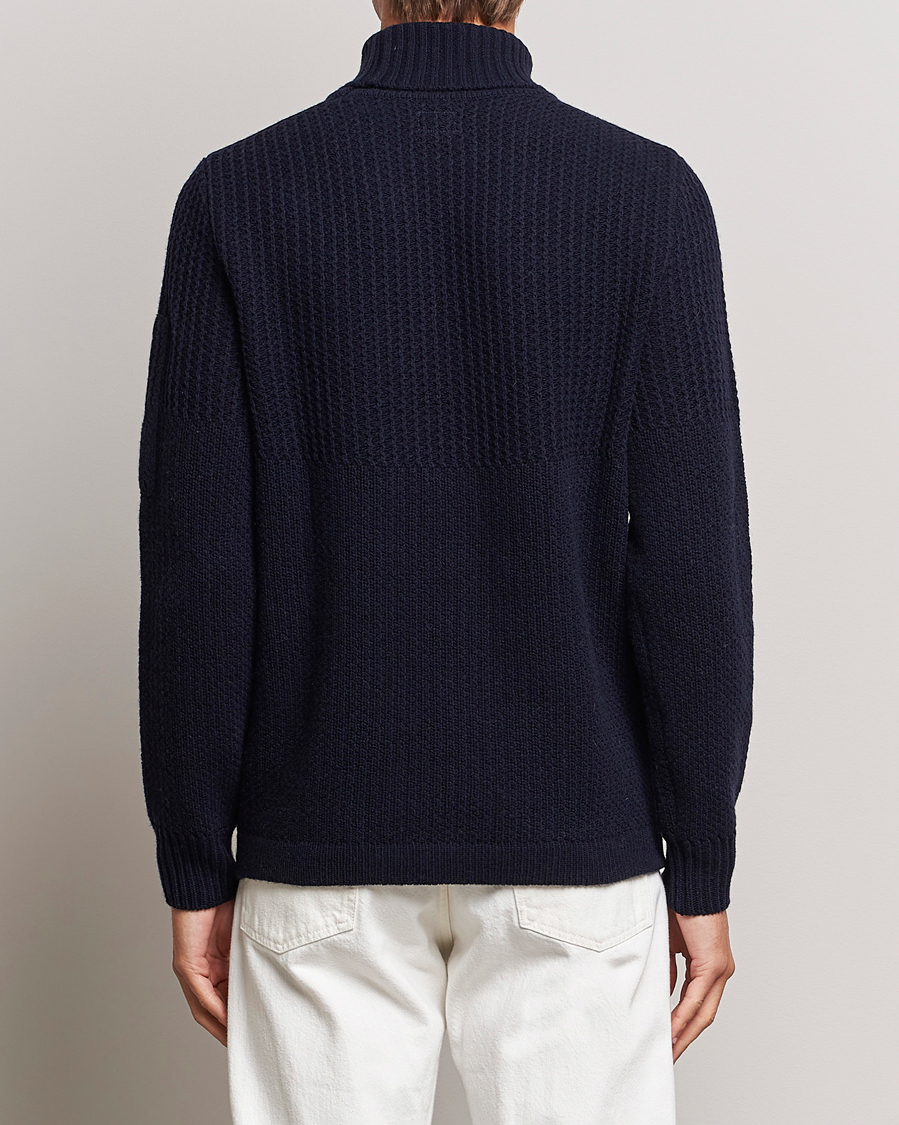 Herre | Gensere | C.P. Company | Heavy Knitted Lambswool Rollneck Total Eclipse