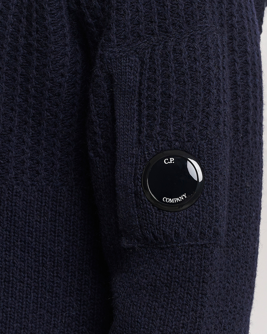 Herre | Gensere | C.P. Company | Heavy Knitted Lambswool Rollneck Total Eclipse