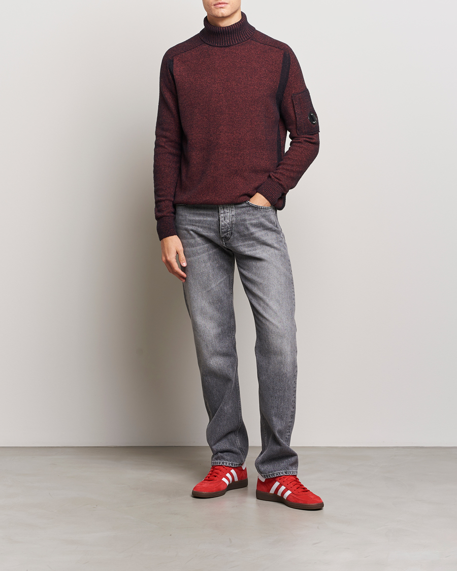 Herre | Gensere | C.P. Company | Fleece Knit Rollneck Red