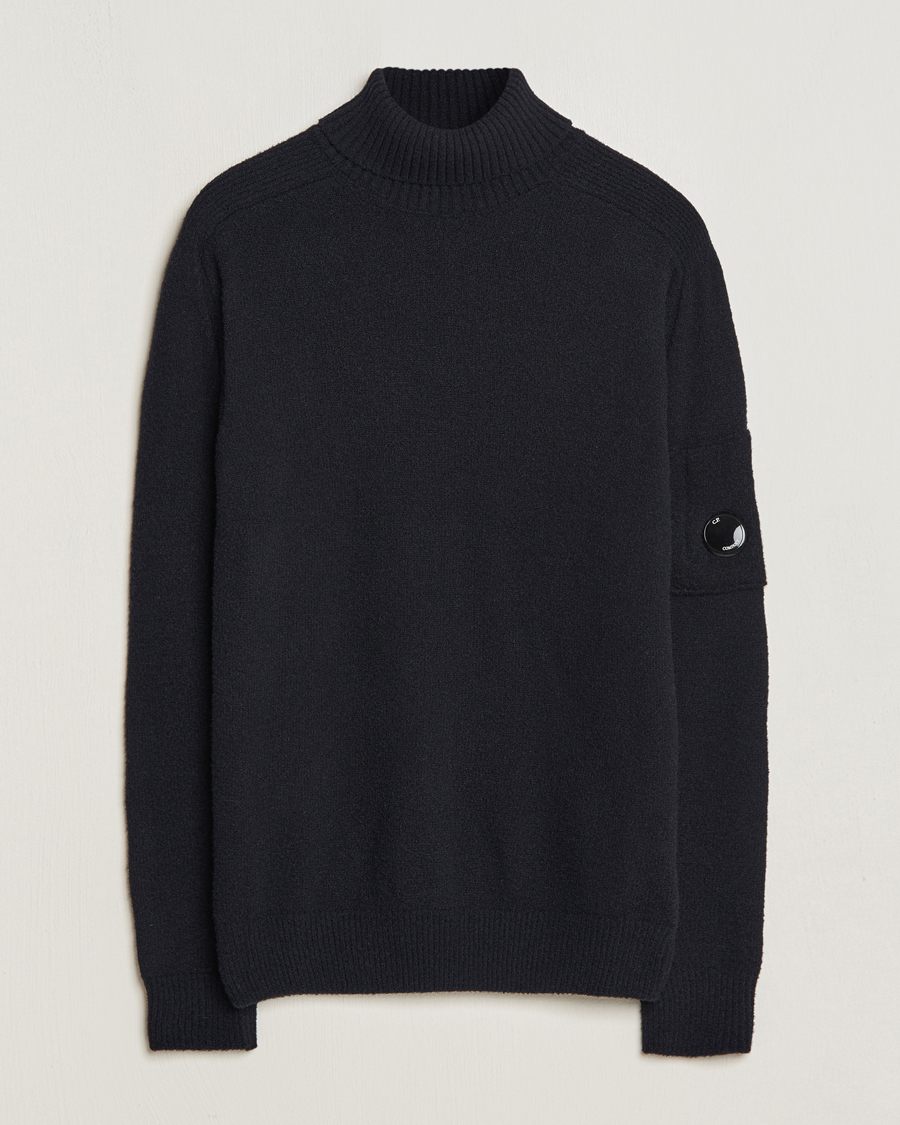 Herre | Gensere | C.P. Company | Fleece Knit Rollneck Black