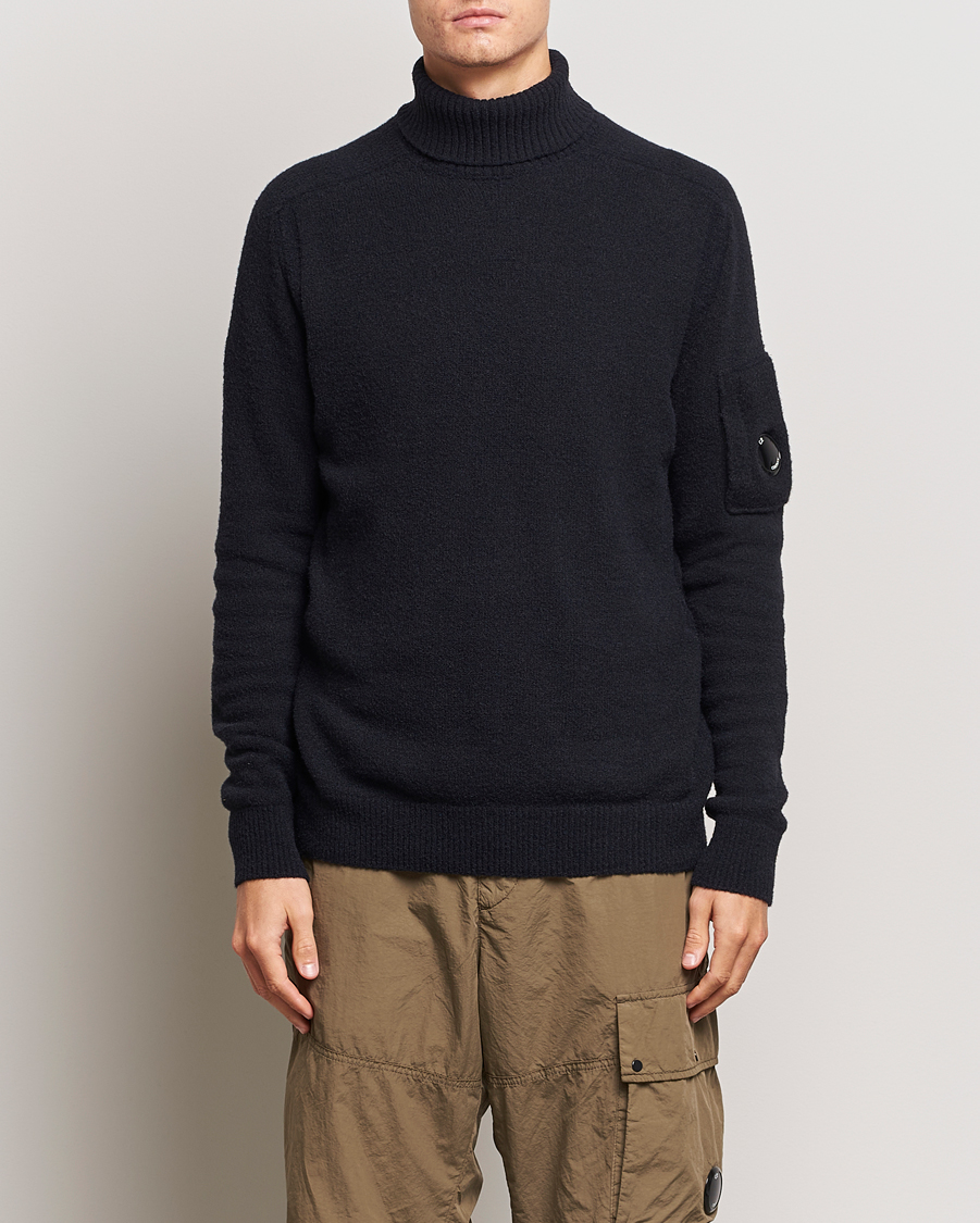 Herre | Gensere | C.P. Company | Fleece Knit Rollneck Black