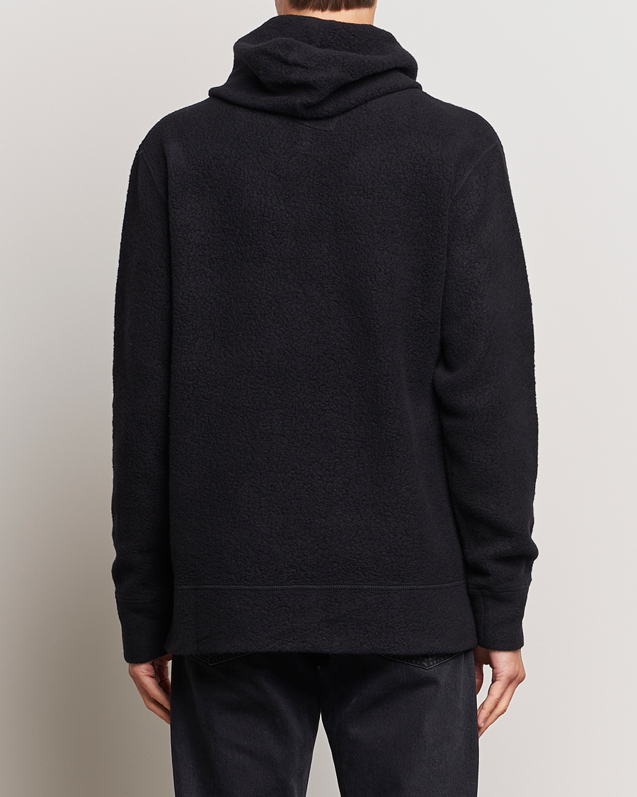 Herre | Gensere | C.P. Company | Wool Polar Fleece Logo Hood Black