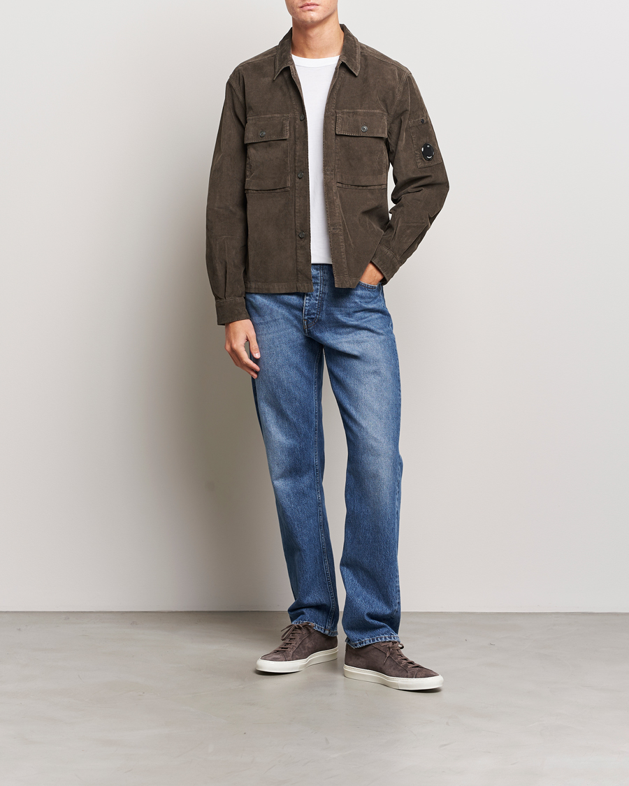 Herre | Skjorter | C.P. Company | Corduroy Double Pocket Overshirt Olive