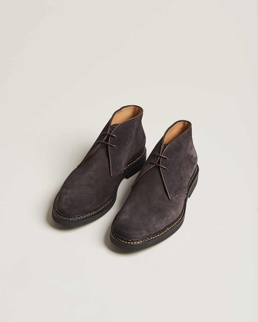 Herre | Støvler | Heschung | Genet Suede Chukka Boot Dark Brown