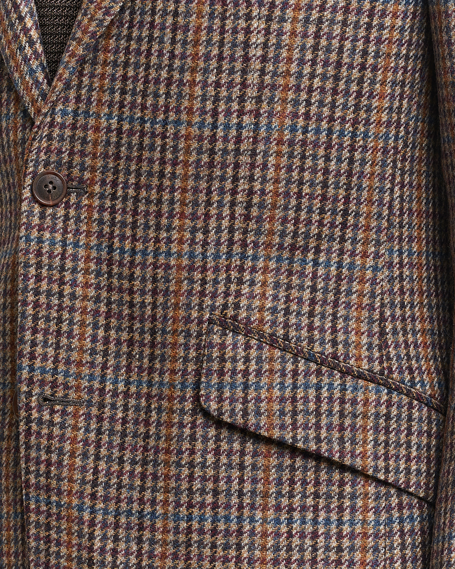Herre | Dressjakker | Walker Slater | Edward Lambswool Houndstooth Blazer Brown/Navy