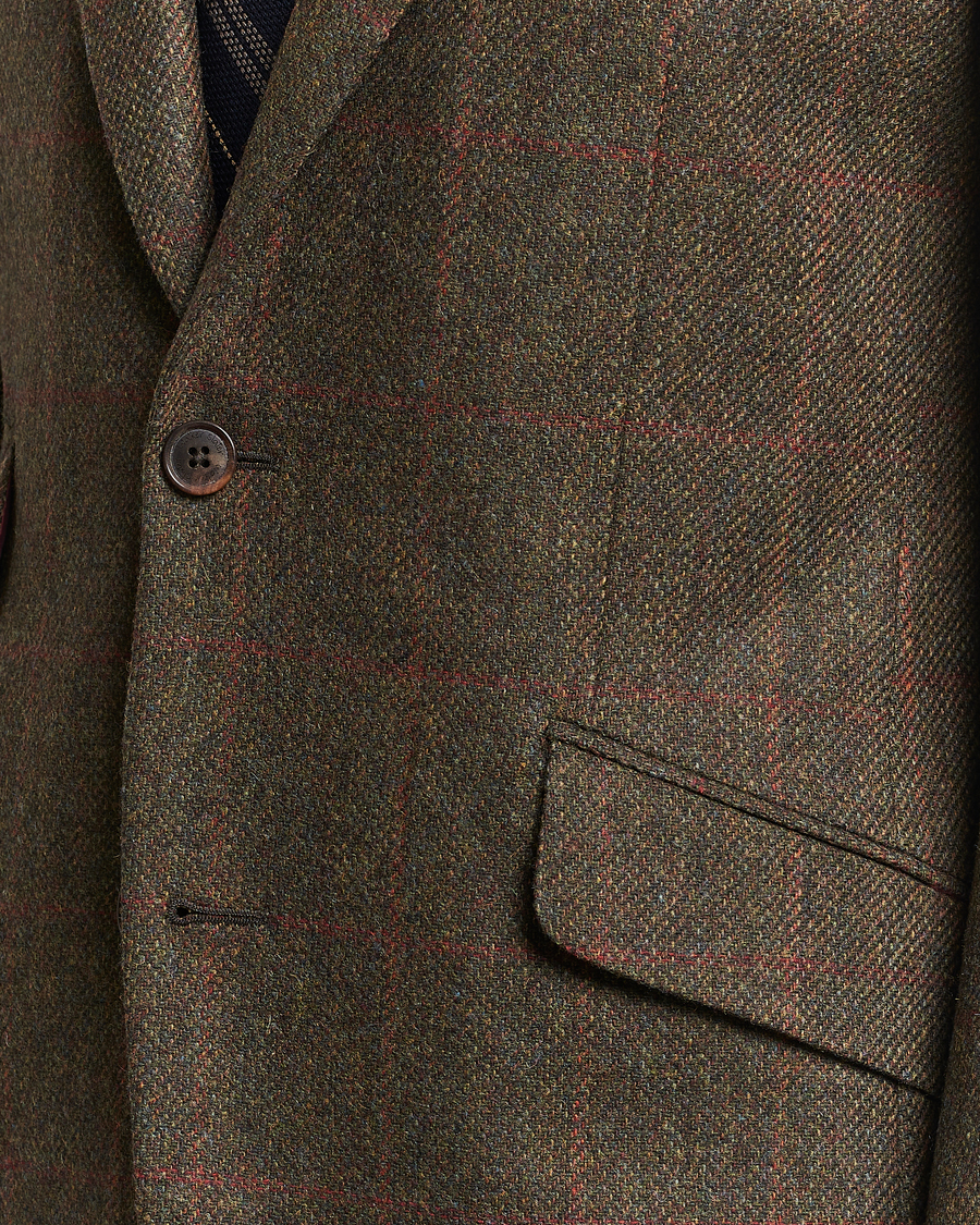 Herre | Dressjakker | Walker Slater | Edward Lambswool Windowpane Blazer Green