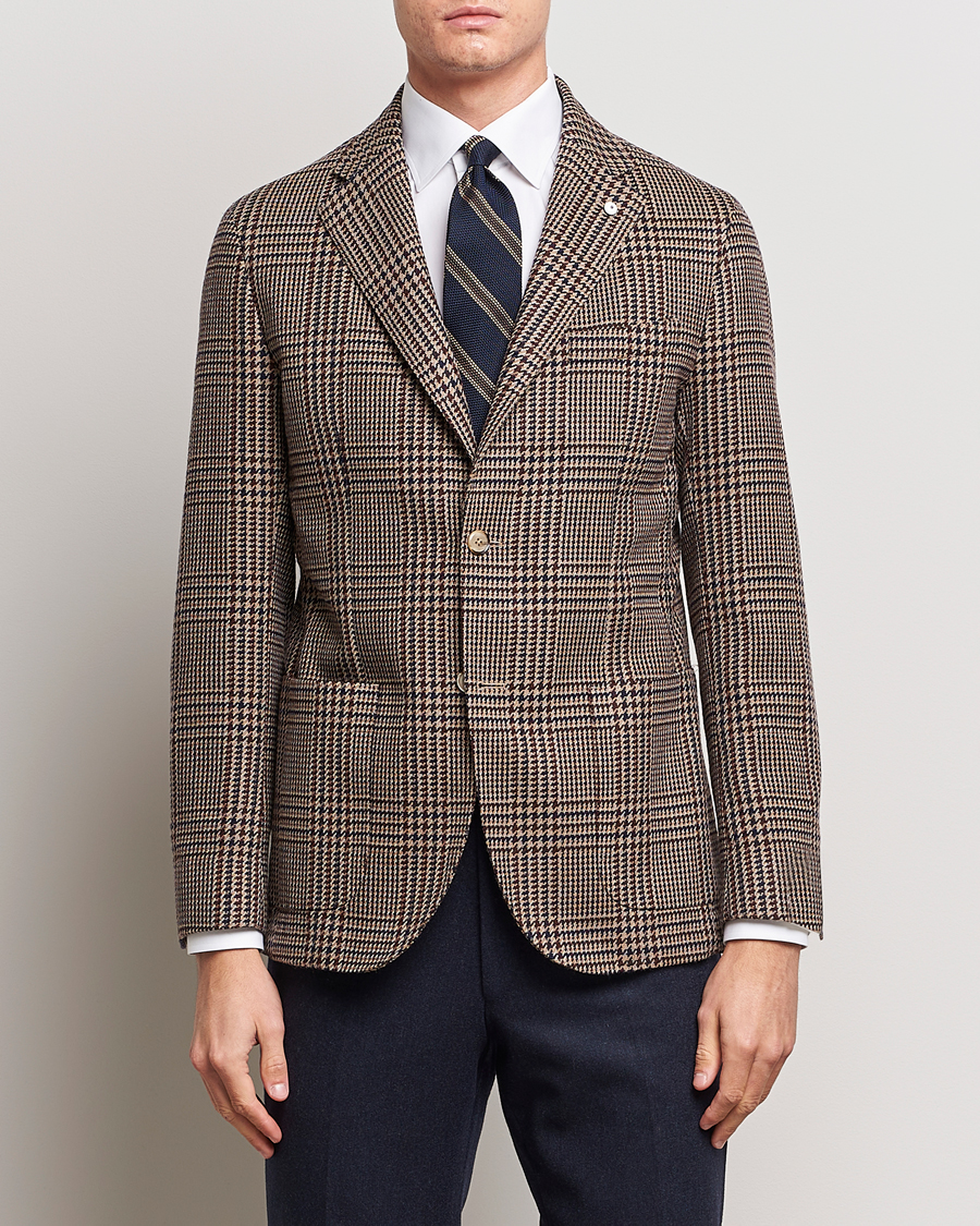 Herre | Dressjakker | L.B.M. 1911 | Jack Regular Checked Wool Blazer Brown