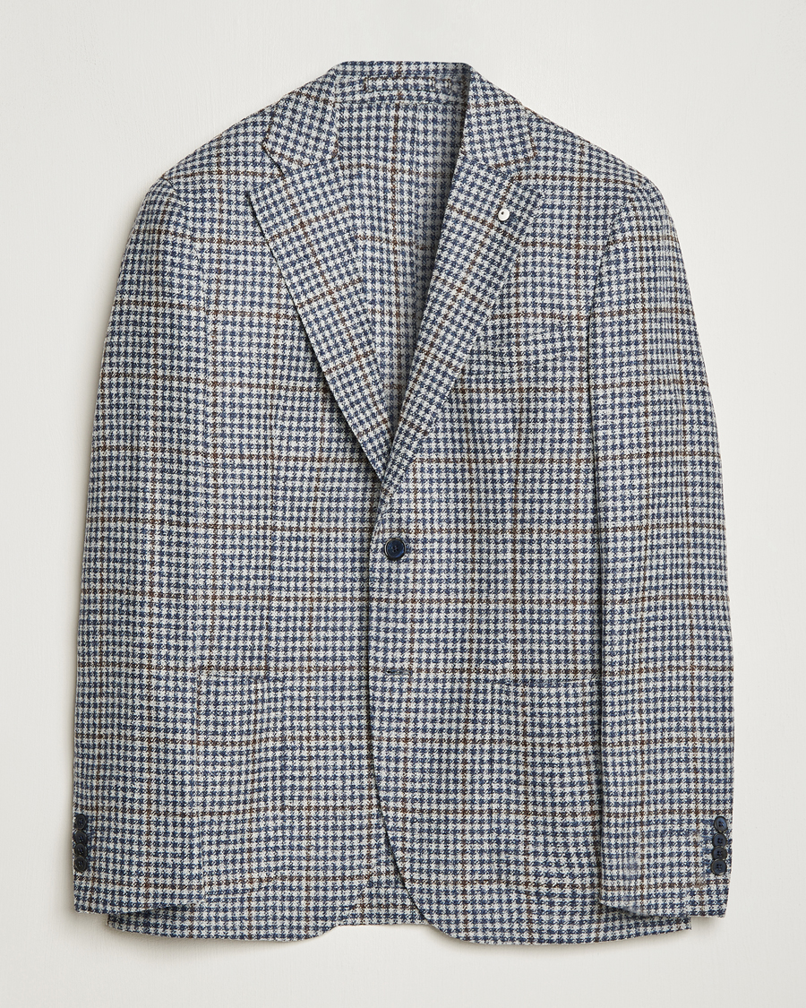 Herre | Dressjakker | L.B.M. 1911 | Jack Regular Checked Wool Blazer Blue