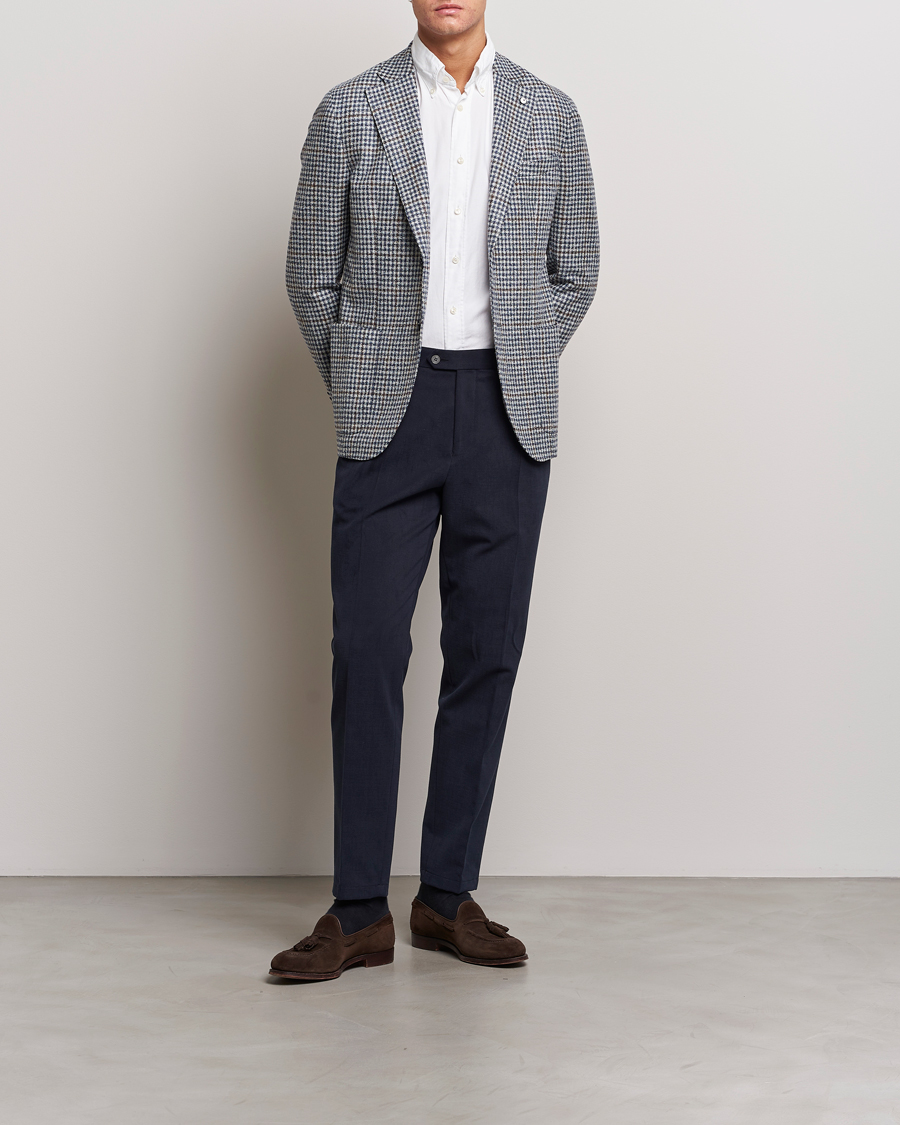 Herre | Dressjakker | L.B.M. 1911 | Jack Regular Checked Wool Blazer Blue