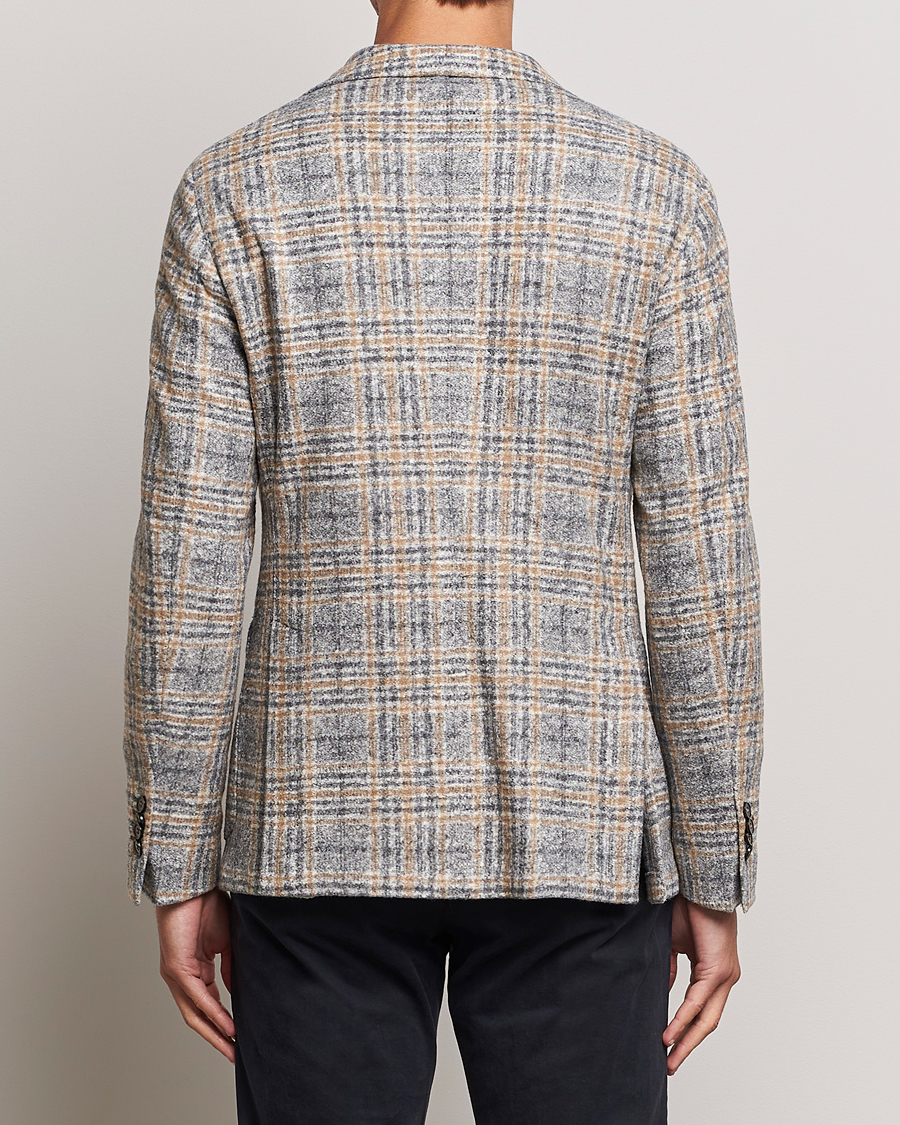 Herre | Dressjakker | L.B.M. 1911 | Jack Checked Cotton/Wool Jersey Blazer Grey
