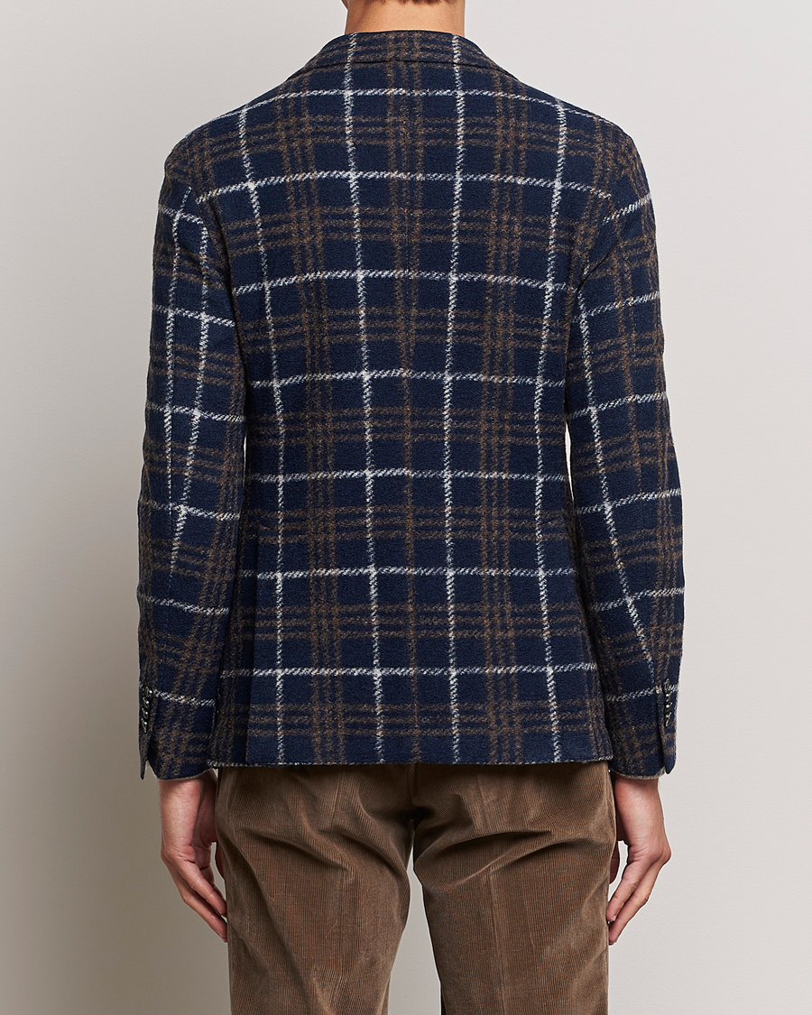 Herre | Dressjakker | L.B.M. 1911 | Jack Checked Wool Jersey Blazer Navy