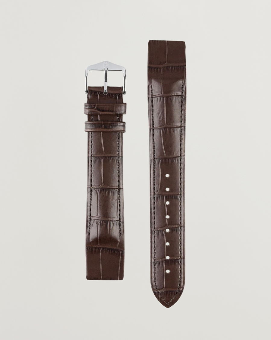 Herre | HIRSCH | HIRSCH | Duke Embossed Leather Watch Strap Brown