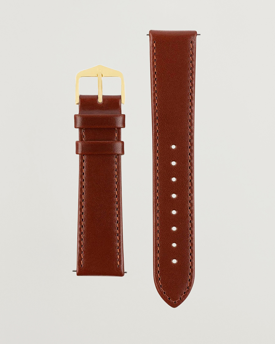 Herre | Klokkeremmer | HIRSCH | Osiris Calf Leather Watch Strap Mid Brown
