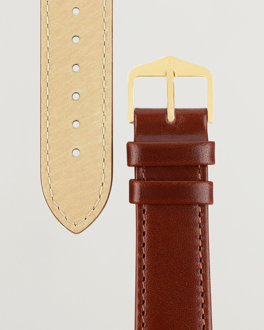 Herre | HIRSCH | HIRSCH | Osiris Calf Leather Watch Strap Mid Brown