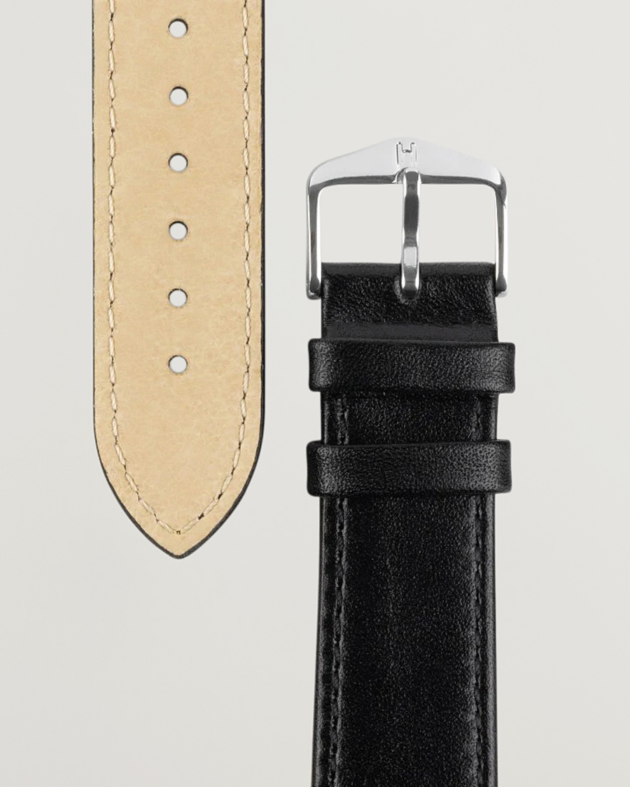 Herre | Klokkeremmer | HIRSCH | Osiris Calf Leather Watch Strap Black